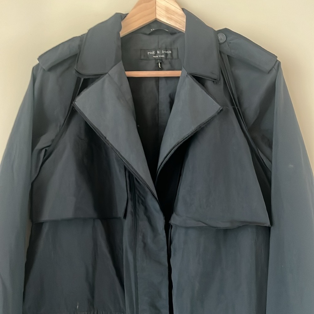 rag & bone | Lightweight Black Trench Coat